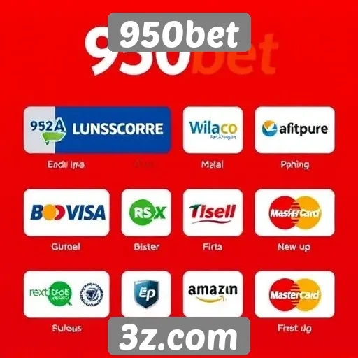 Métodos de pagamento disponíveis na 950bet são variados